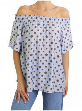 Maglia con elastico con pois